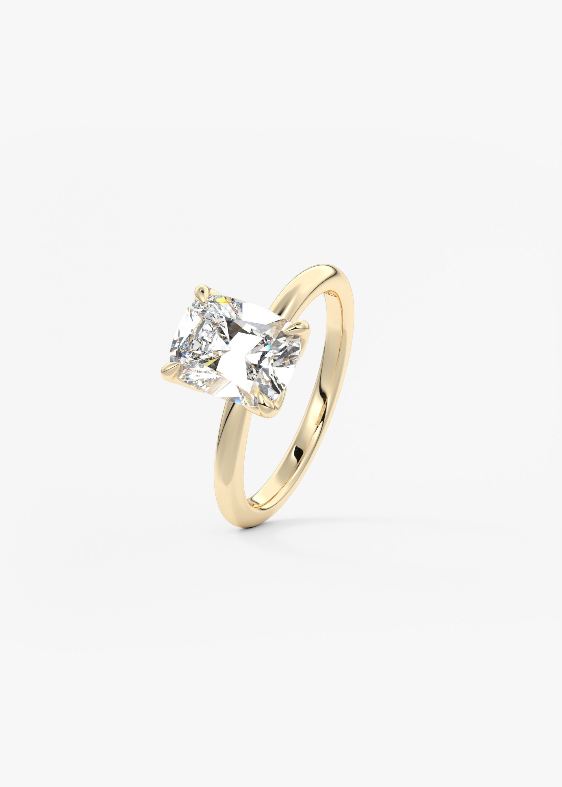 Oval Solitaire With Raised Basket Gallery Lab Grown Diamond Engagement Ring