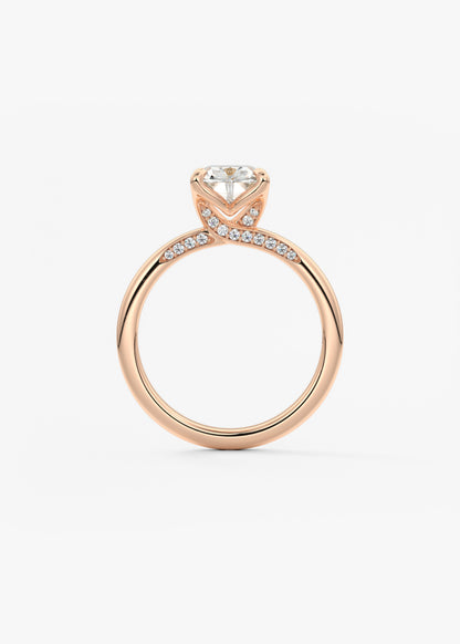 Oval Solitaire With Raised Basket Gallery Lab Grown Diamond Engagement Ring