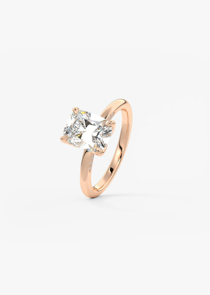 Oval Solitaire With Raised Basket Gallery Lab Grown Diamond Engagement Ring