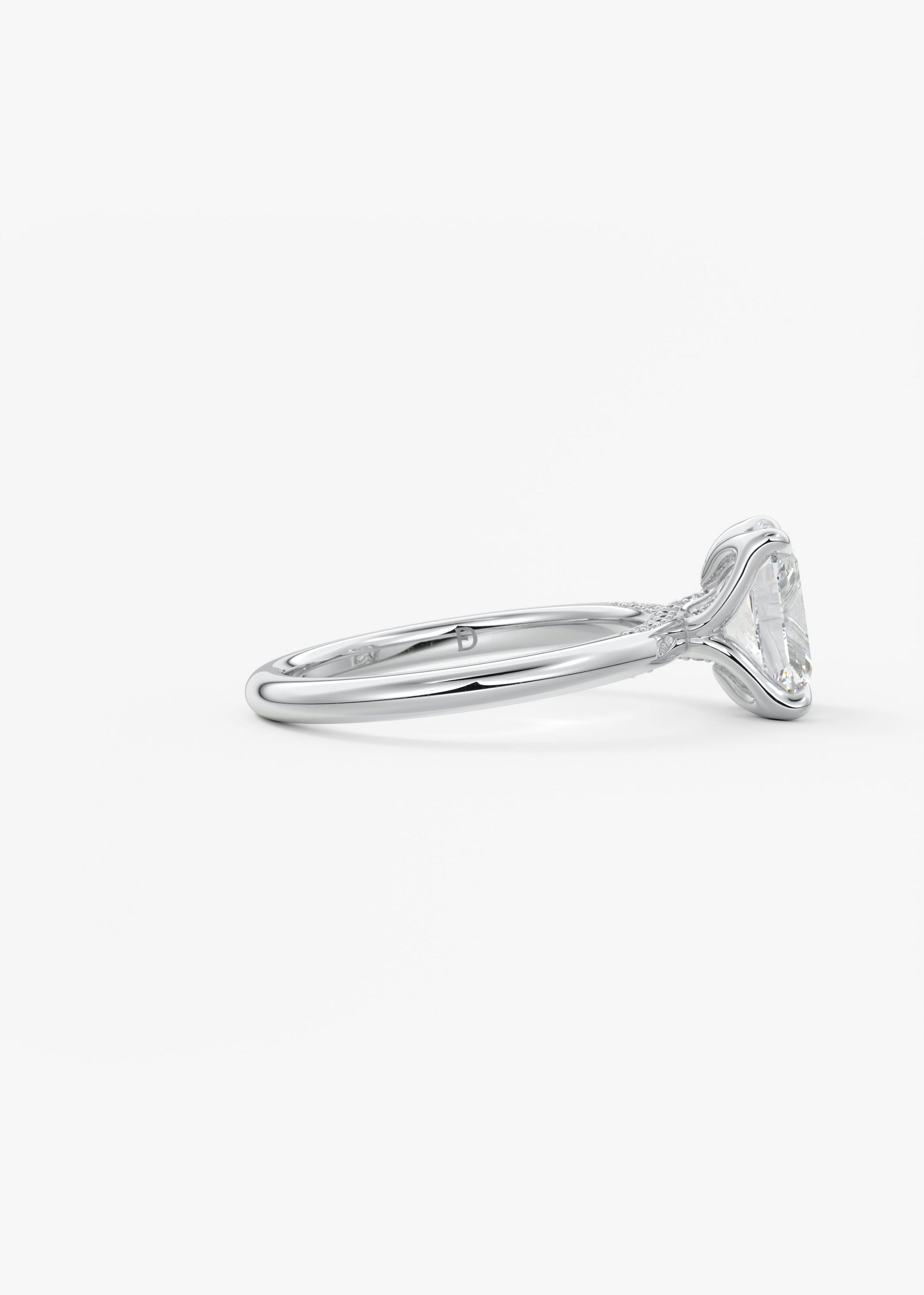 Oval Solitaire With Raised Basket Gallery Lab Grown Diamond Engagement Ring