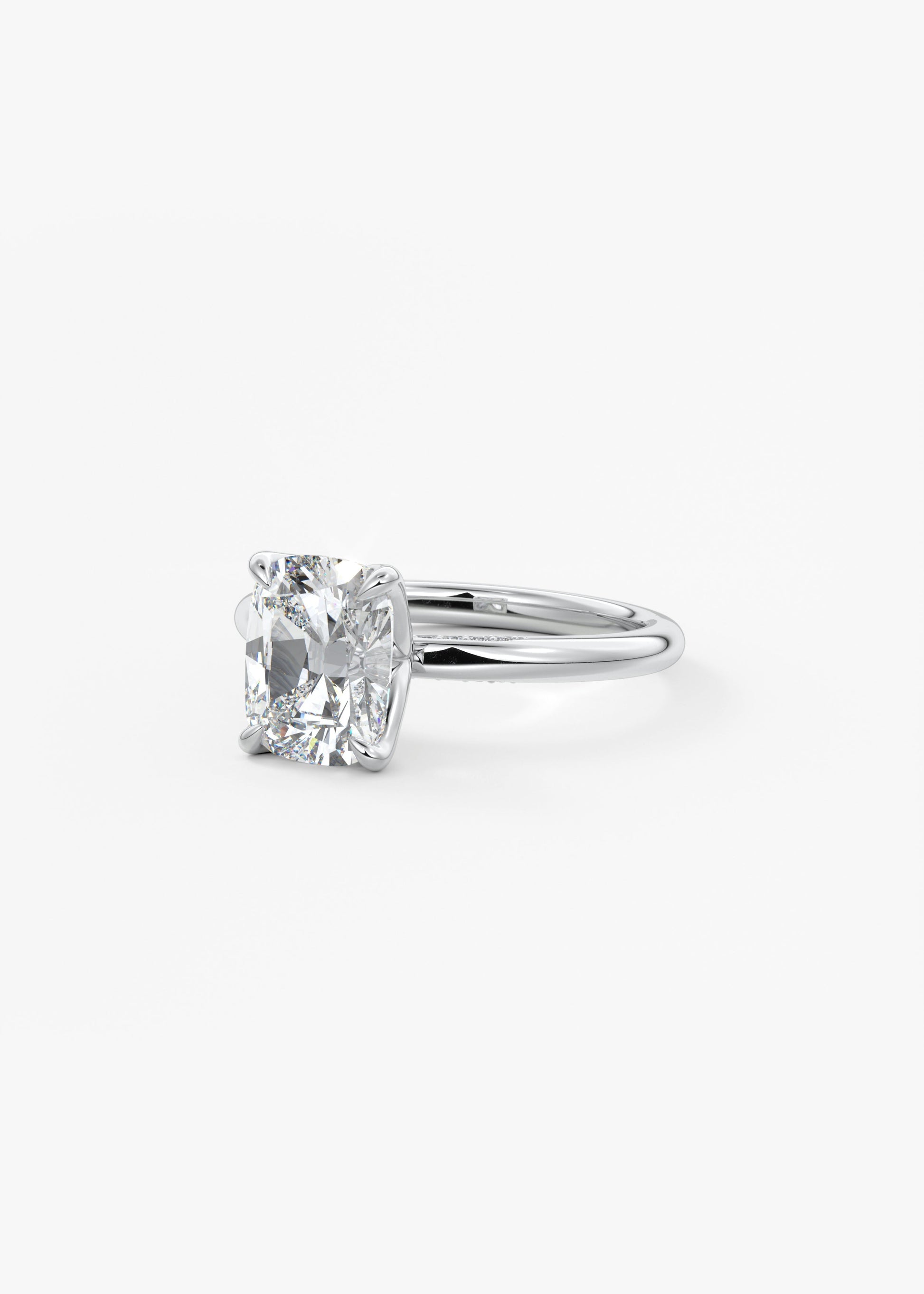 Oval Solitaire With Raised Basket Gallery Lab Grown Diamond Engagement Ring