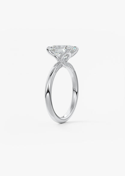 Oval Solitaire With Raised Basket Gallery Lab Grown Diamond Engagement Ring