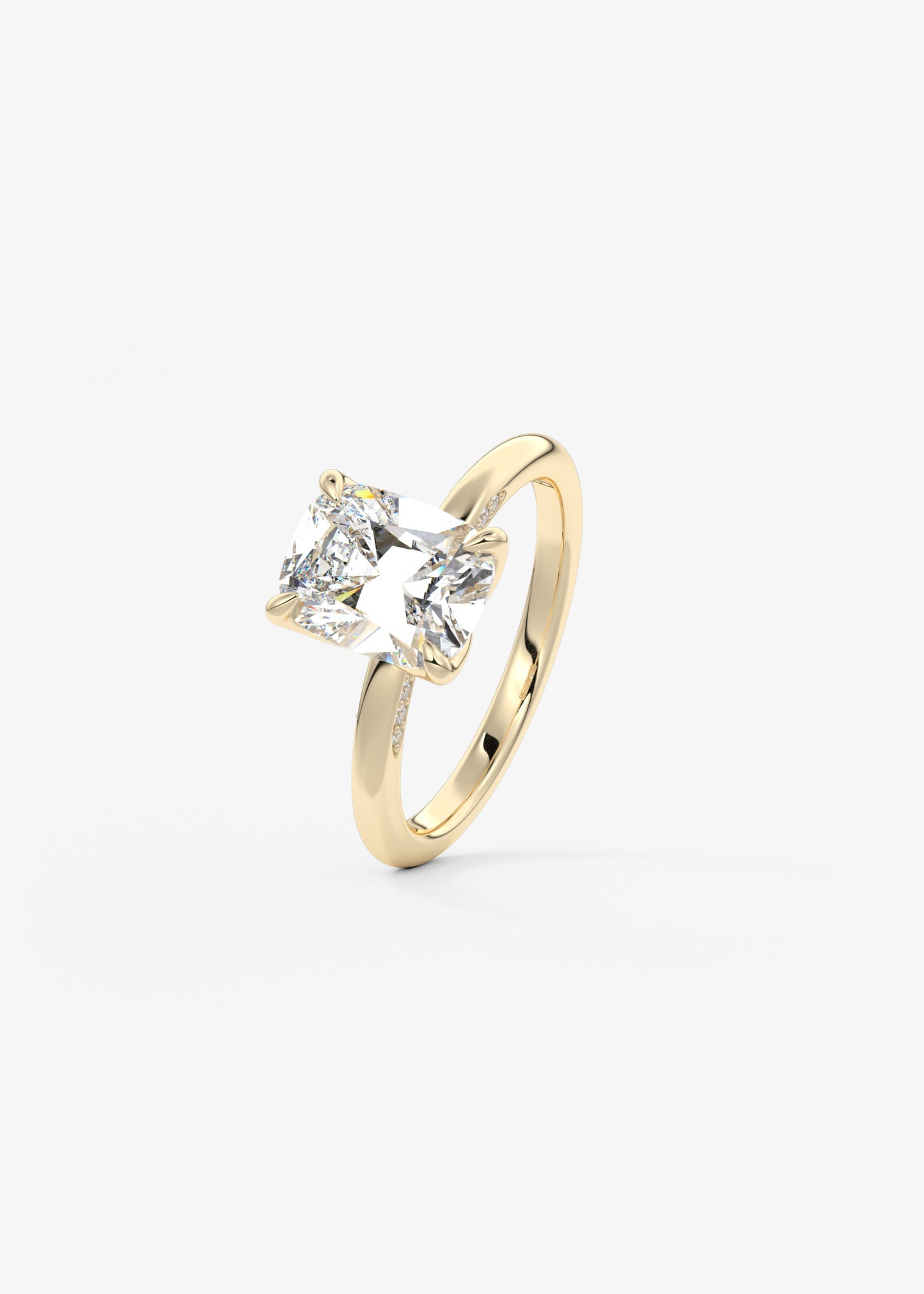 Oval Solitaire With Raised Basket Gallery Lab Grown Diamond Engagement Ring