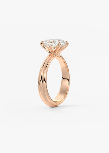 Oval Solitaire With Raised Basket Gallery Lab Grown Diamond Engagement Ring