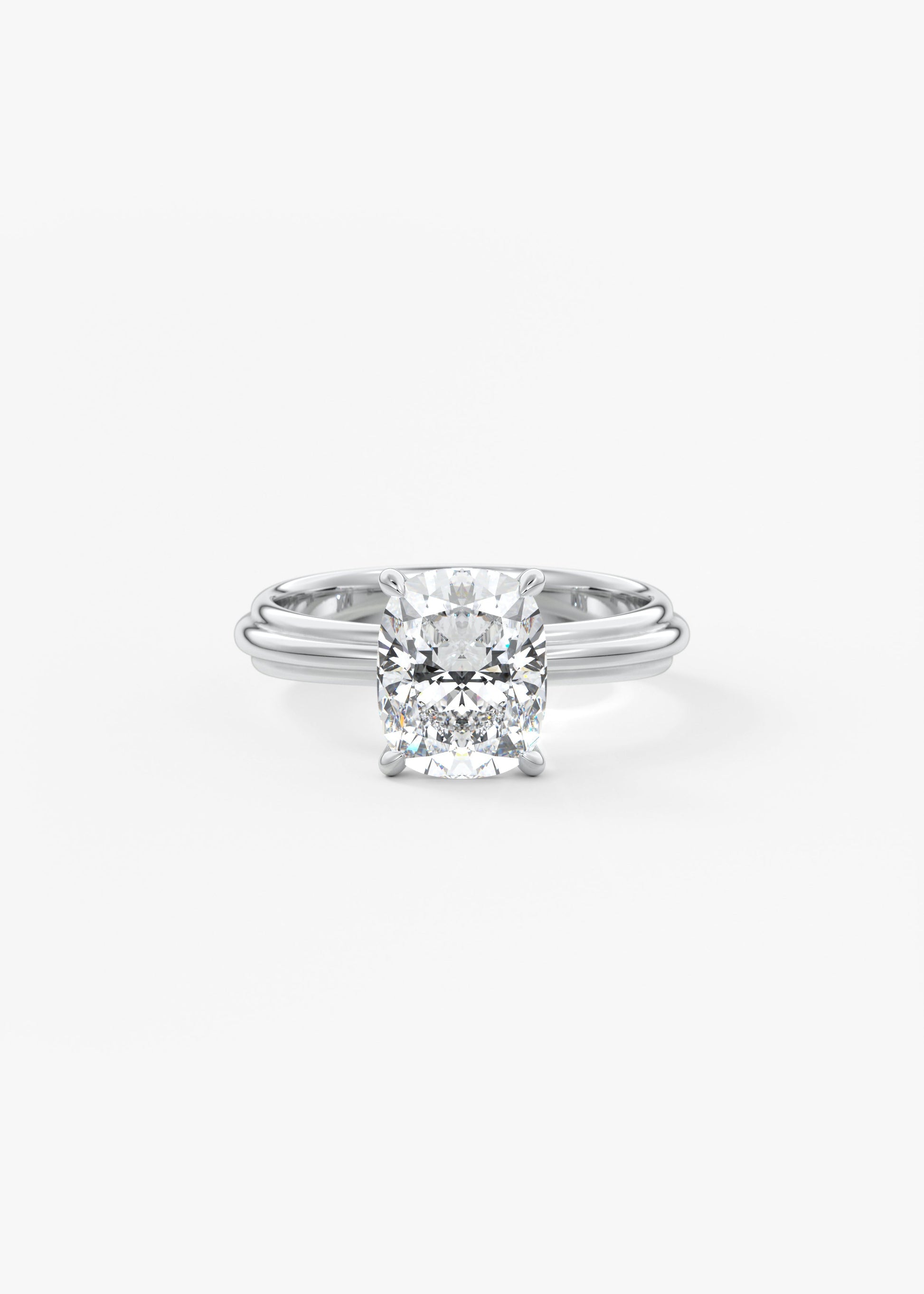 Oval Solitaire With Raised Basket Gallery Lab Grown Diamond Engagement Ring