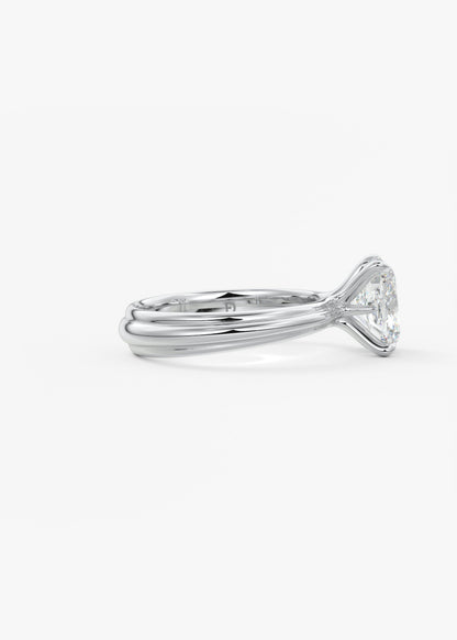 Oval Solitaire With Raised Basket Gallery Lab Grown Diamond Engagement Ring