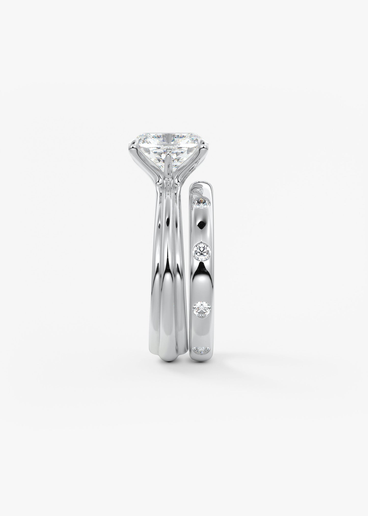 Oval Solitaire With Raised Basket Gallery Lab Grown Diamond Engagement Ring