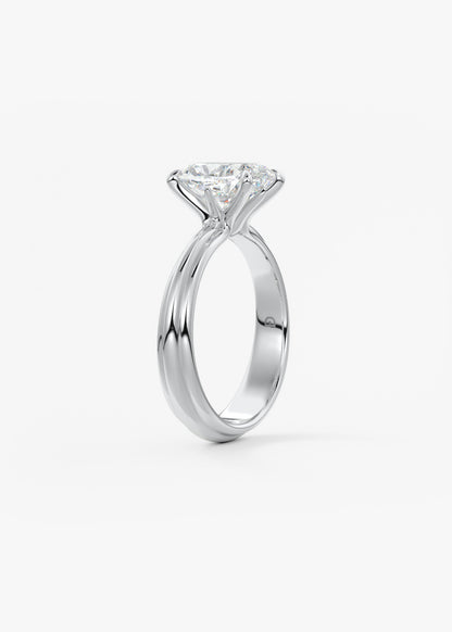 Oval Solitaire With Raised Basket Gallery Lab Grown Diamond Engagement Ring