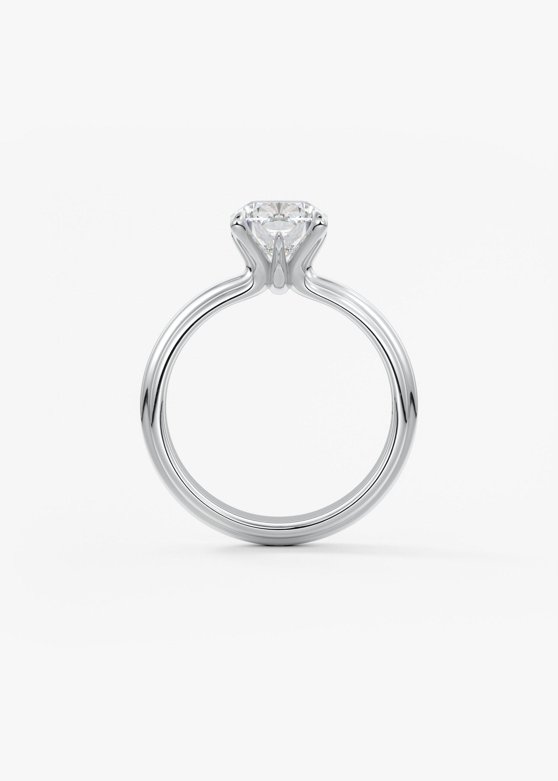 Oval Solitaire With Raised Basket Gallery Lab Grown Diamond Engagement Ring