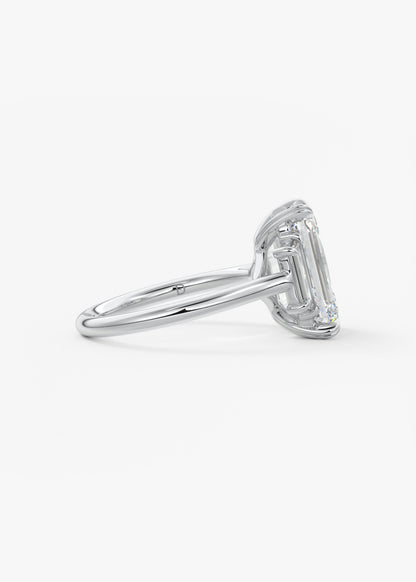 Oval Solitaire With Raised Basket Gallery Lab Grown Diamond Engagement Ring