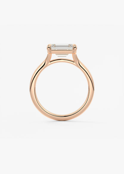Oval Solitaire With Raised Basket Gallery Lab Grown Diamond Engagement Ring