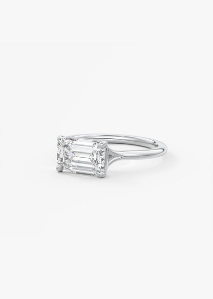 Oval Solitaire With Raised Basket Gallery Lab Grown Diamond Engagement Ring
