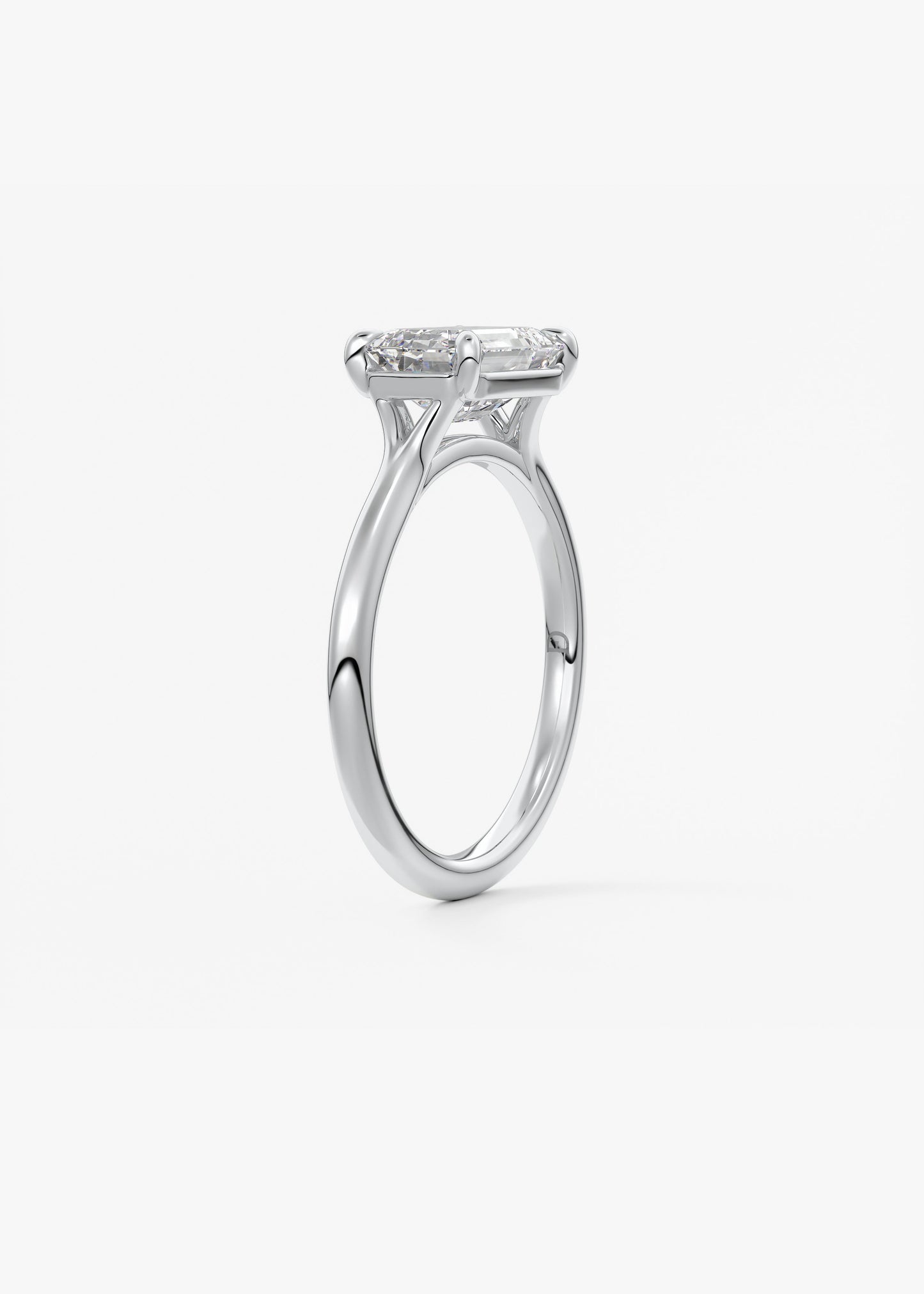 Oval Solitaire With Raised Basket Gallery Lab Grown Diamond Engagement Ring