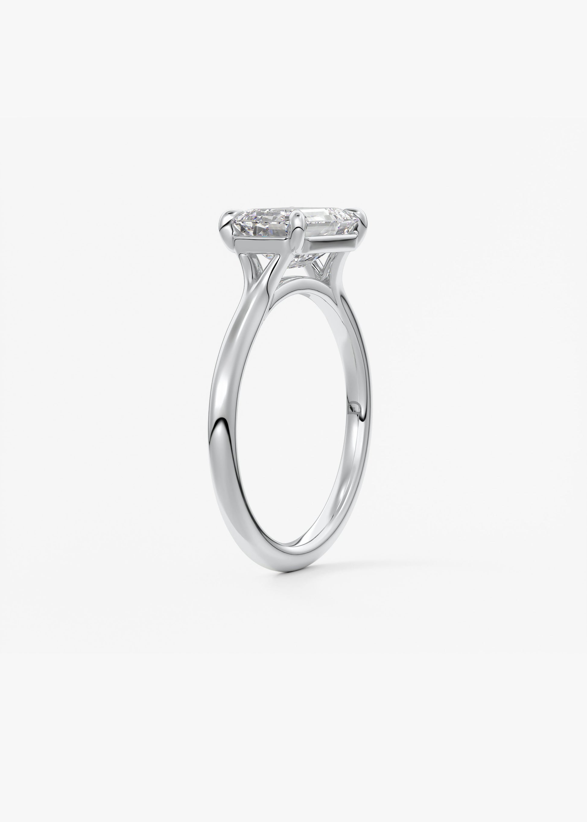 Oval Solitaire With Raised Basket Gallery Lab Grown Diamond Engagement Ring