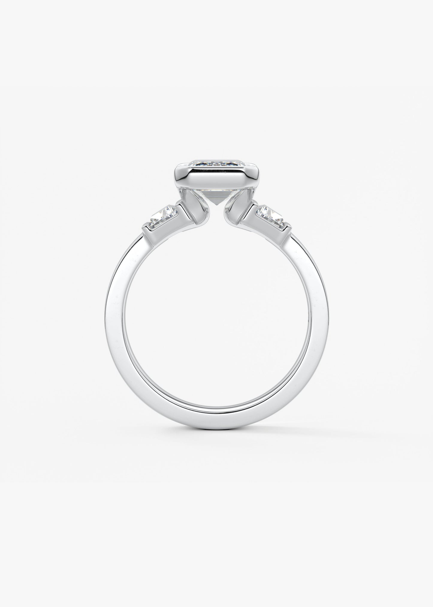 Oval Solitaire With Raised Basket Gallery Lab Grown Diamond Engagement Ring