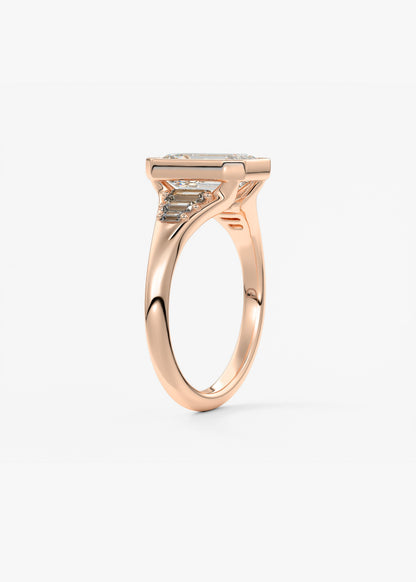 Oval Solitaire With Raised Basket Gallery Lab Grown Diamond Engagement Ring