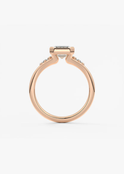 Oval Solitaire With Raised Basket Gallery Lab Grown Diamond Engagement Ring