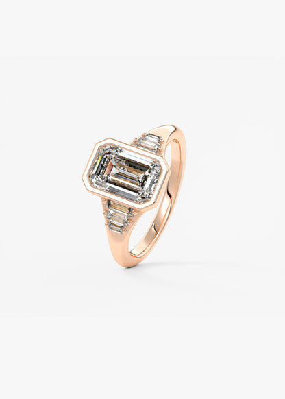 Oval Solitaire With Raised Basket Gallery Lab Grown Diamond Engagement Ring