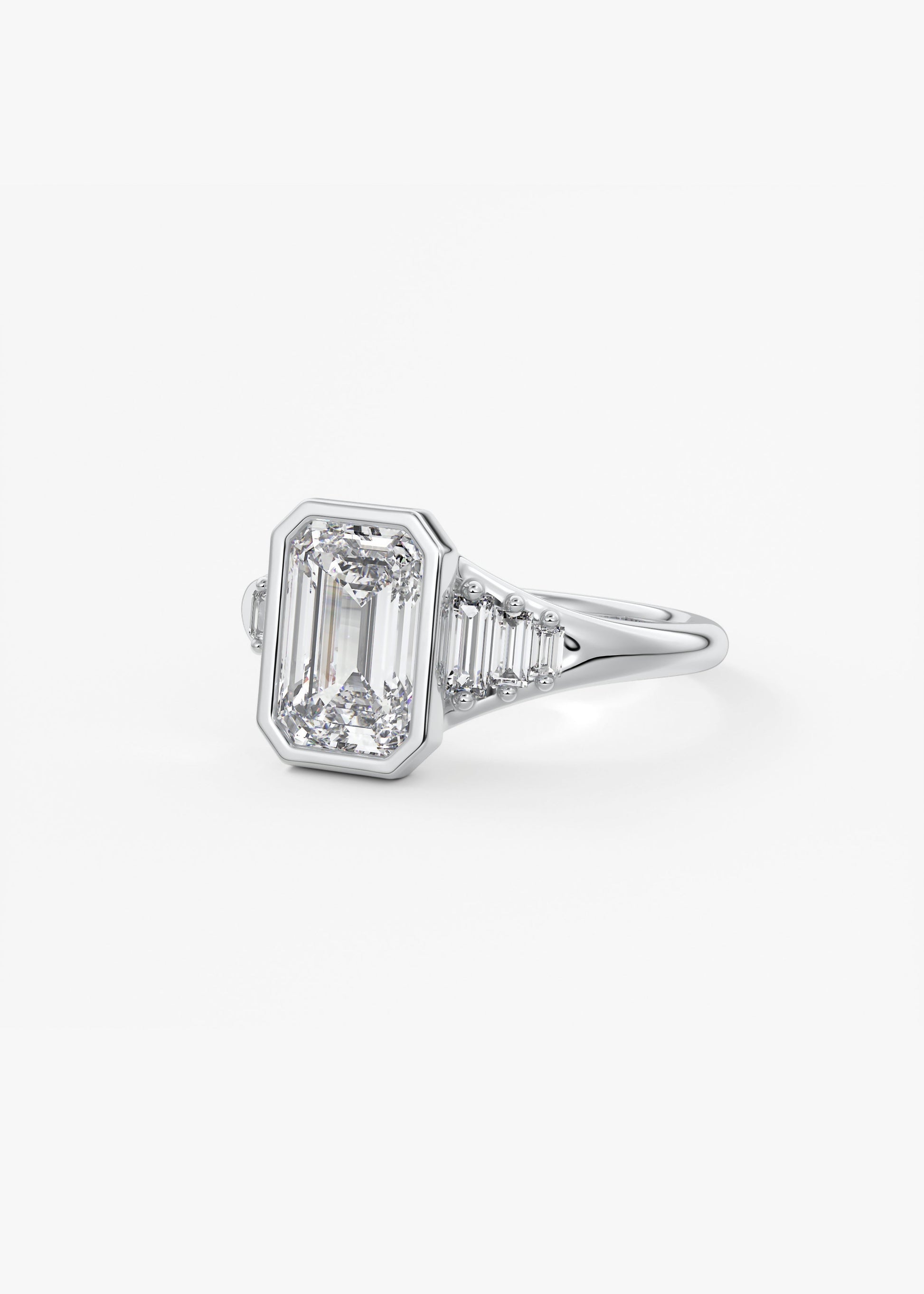 Oval Solitaire With Raised Basket Gallery Lab Grown Diamond Engagement Ring