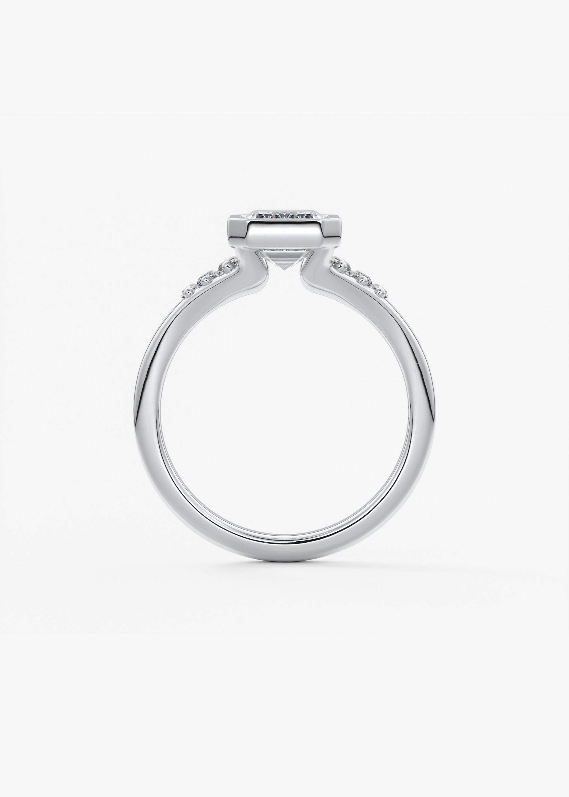 Oval Solitaire With Raised Basket Gallery Lab Grown Diamond Engagement Ring