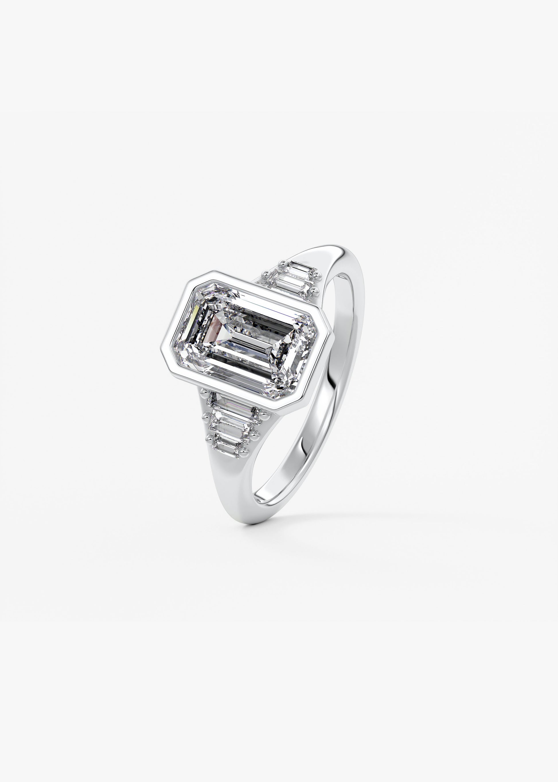 Oval Solitaire With Raised Basket Gallery Lab Grown Diamond Engagement Ring