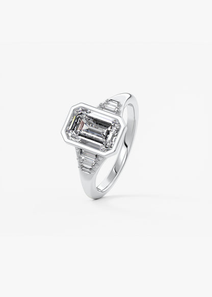 Oval Solitaire With Raised Basket Gallery Lab Grown Diamond Engagement Ring