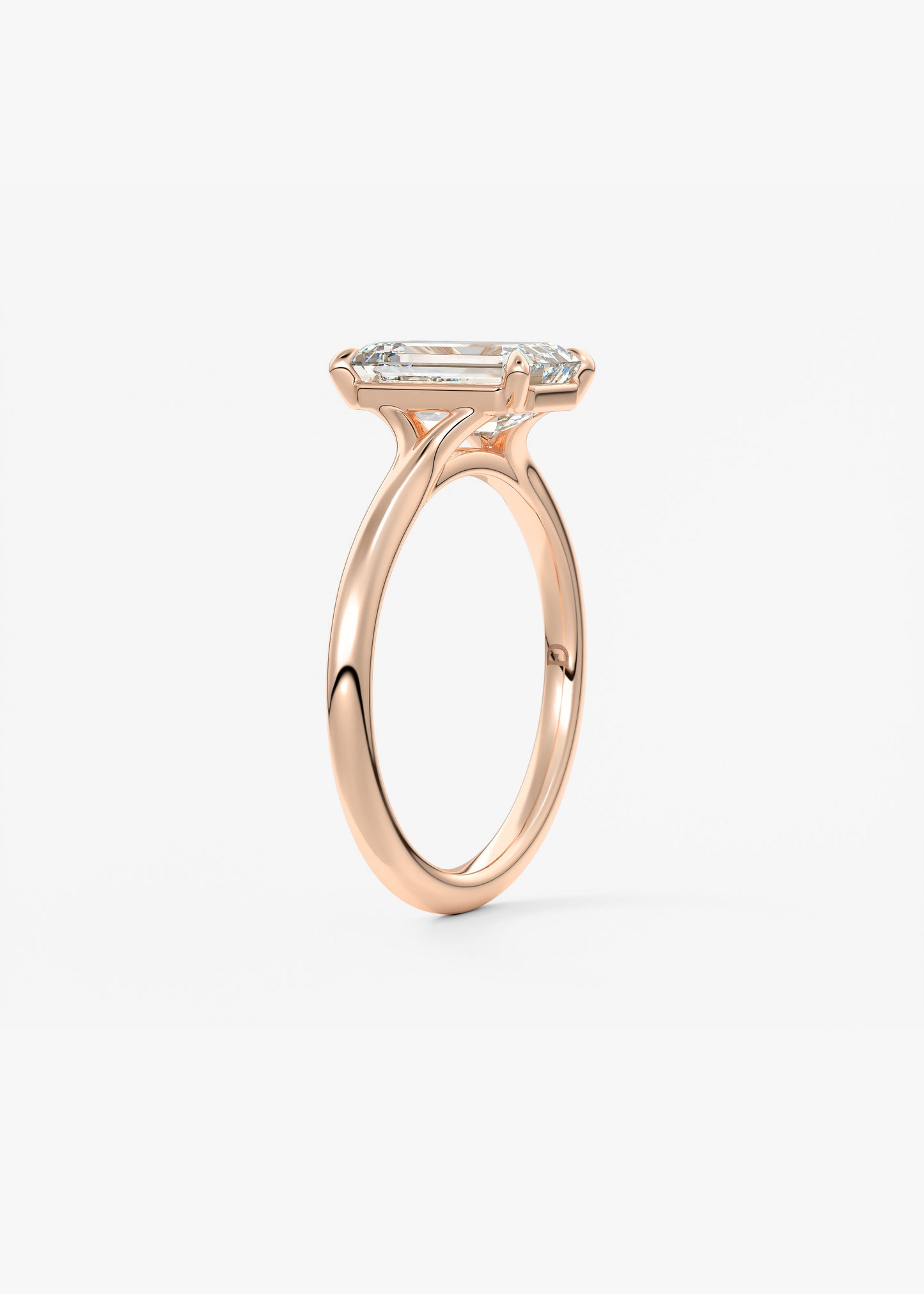 Oval Solitaire With Raised Basket Gallery Lab Grown Diamond Engagement Ring