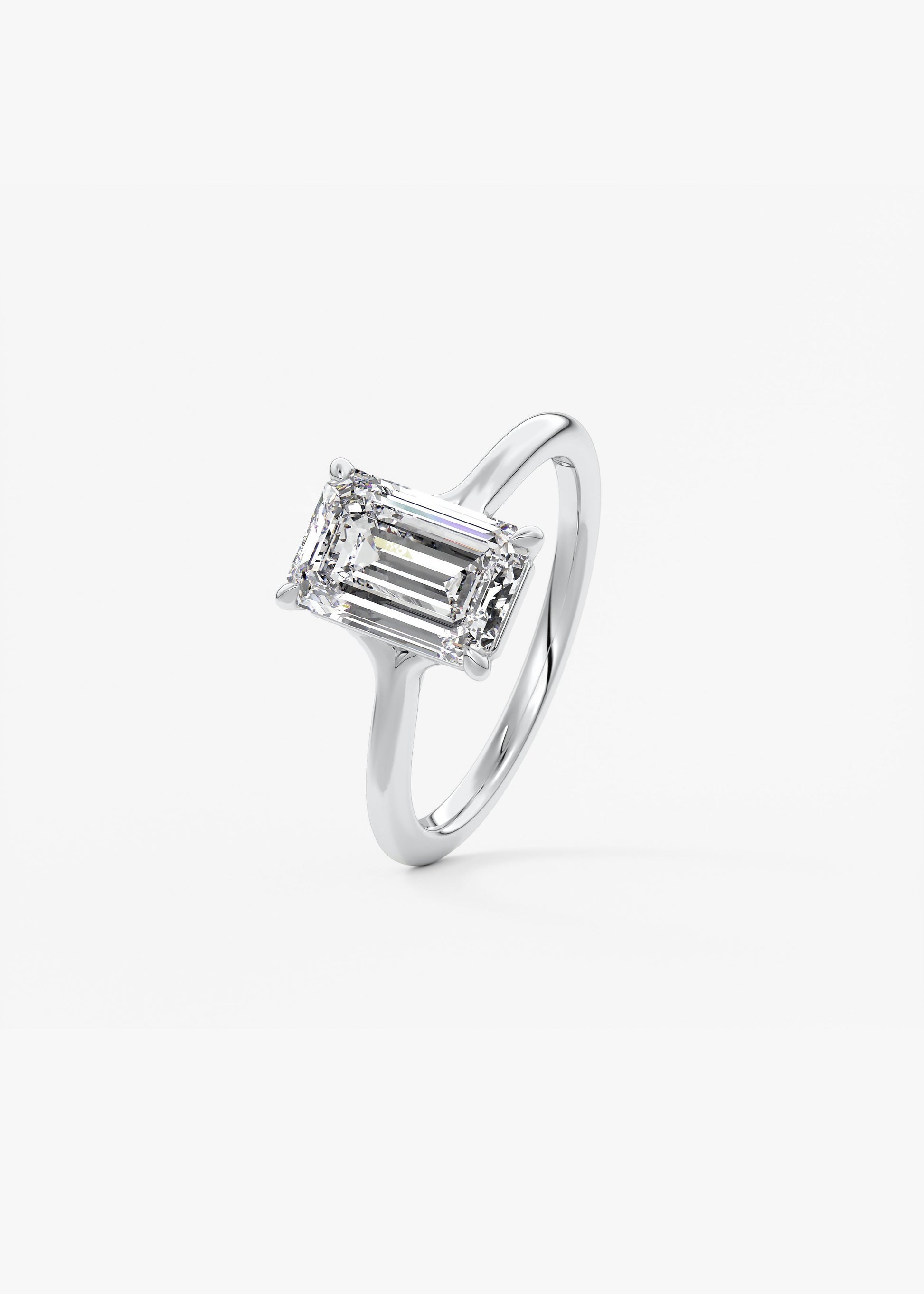 Oval Solitaire With Raised Basket Gallery Lab Grown Diamond Engagement Ring