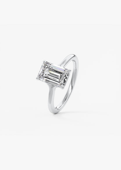 Oval Solitaire With Raised Basket Gallery Lab Grown Diamond Engagement Ring