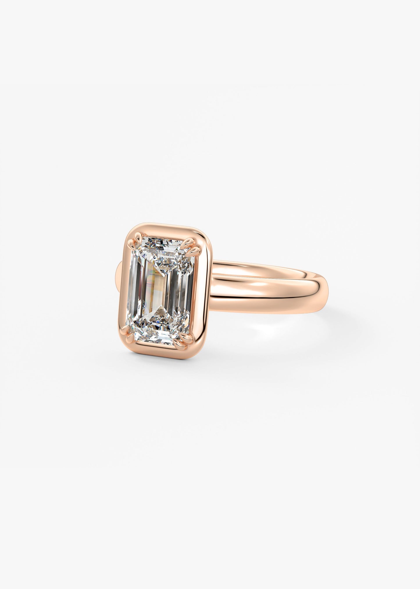 Oval Solitaire With Raised Basket Gallery Lab Grown Diamond Engagement Ring
