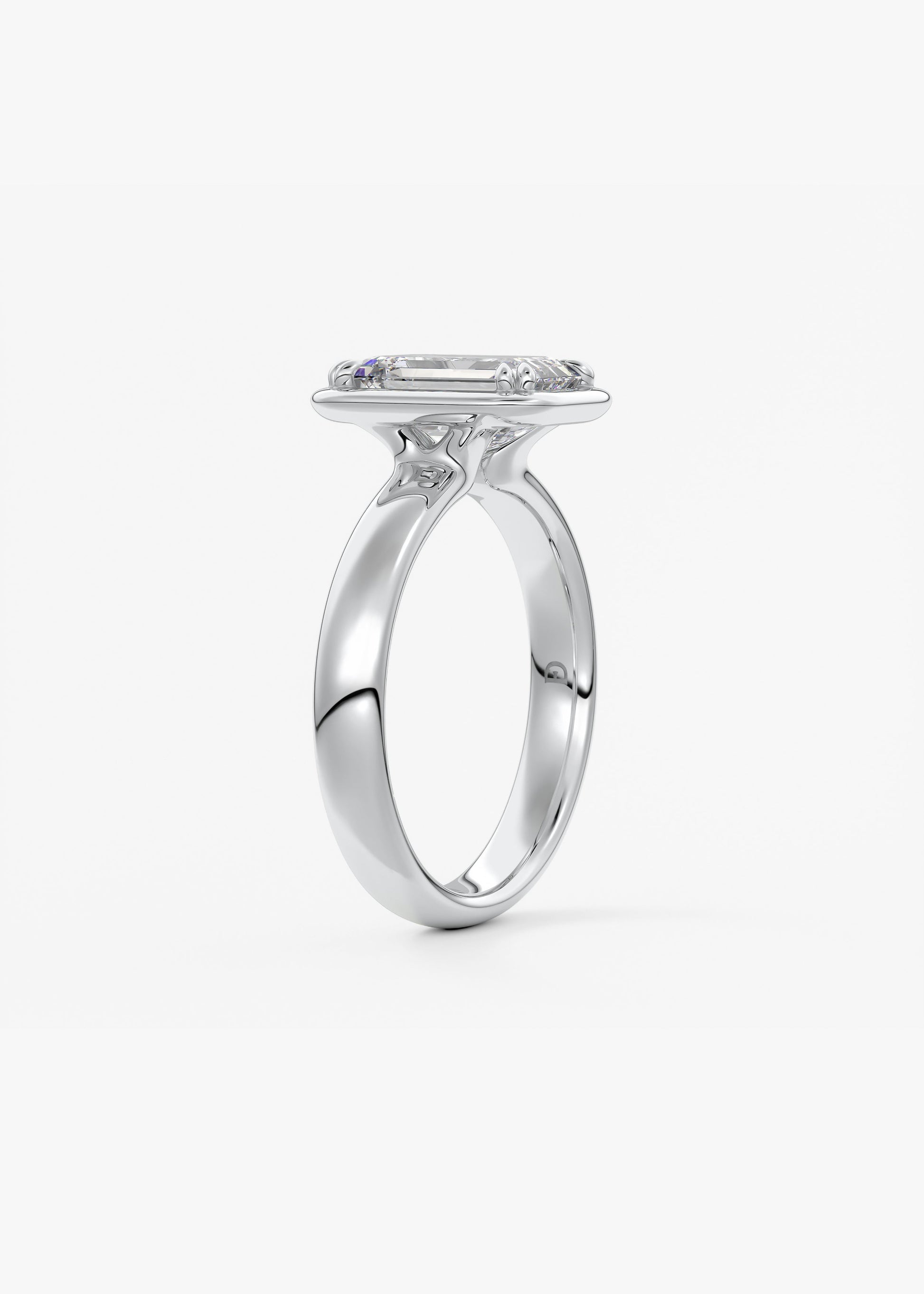 Oval Solitaire With Raised Basket Gallery Lab Grown Diamond Engagement Ring