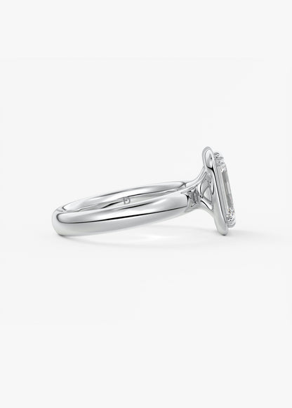 Oval Solitaire With Raised Basket Gallery Lab Grown Diamond Engagement Ring