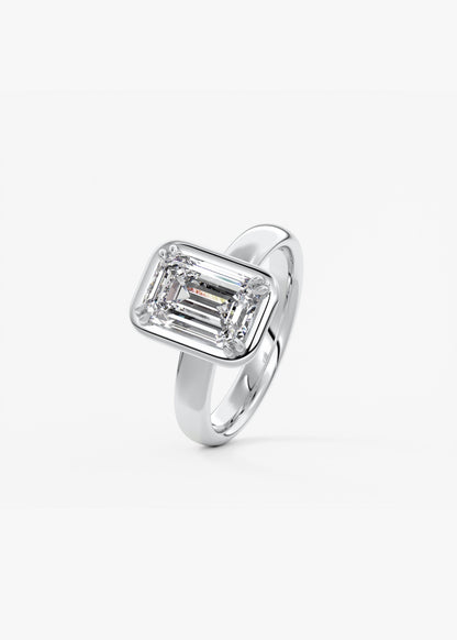 Oval Solitaire With Raised Basket Gallery Lab Grown Diamond Engagement Ring