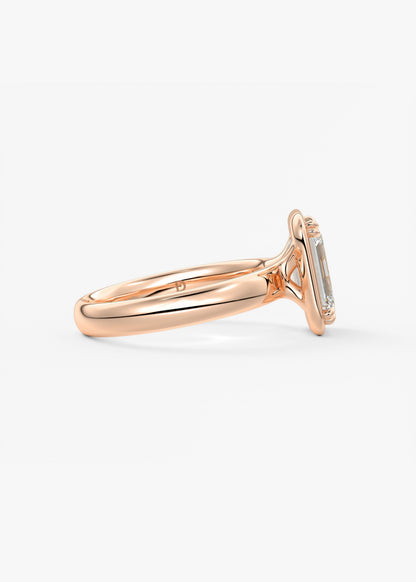 Oval Solitaire With Raised Basket Gallery Lab Grown Diamond Engagement Ring