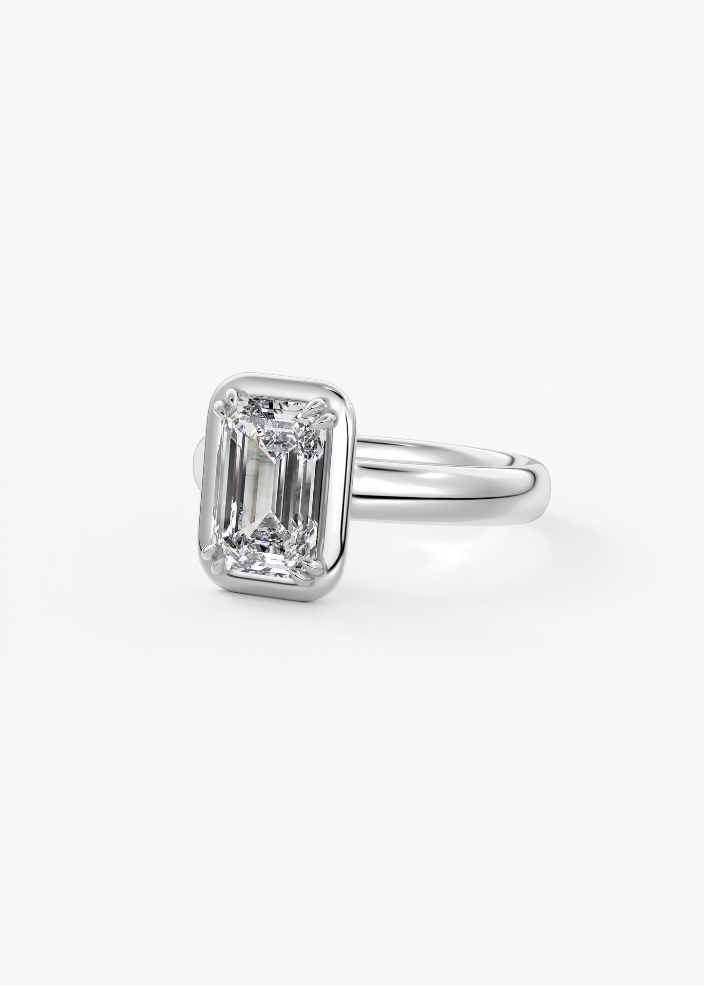 Oval Solitaire With Raised Basket Gallery Lab Grown Diamond Engagement Ring
