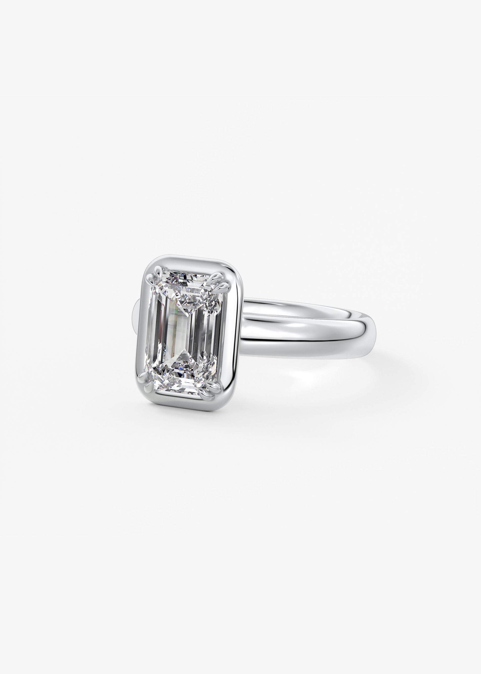 Oval Solitaire With Raised Basket Gallery Lab Grown Diamond Engagement Ring