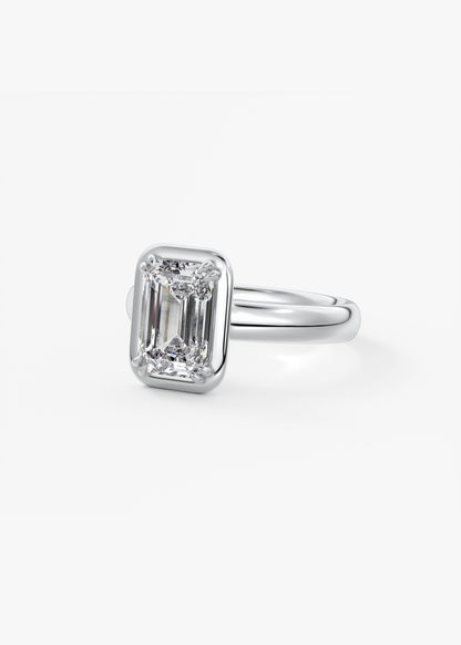 Oval Solitaire With Raised Basket Gallery Lab Grown Diamond Engagement Ring