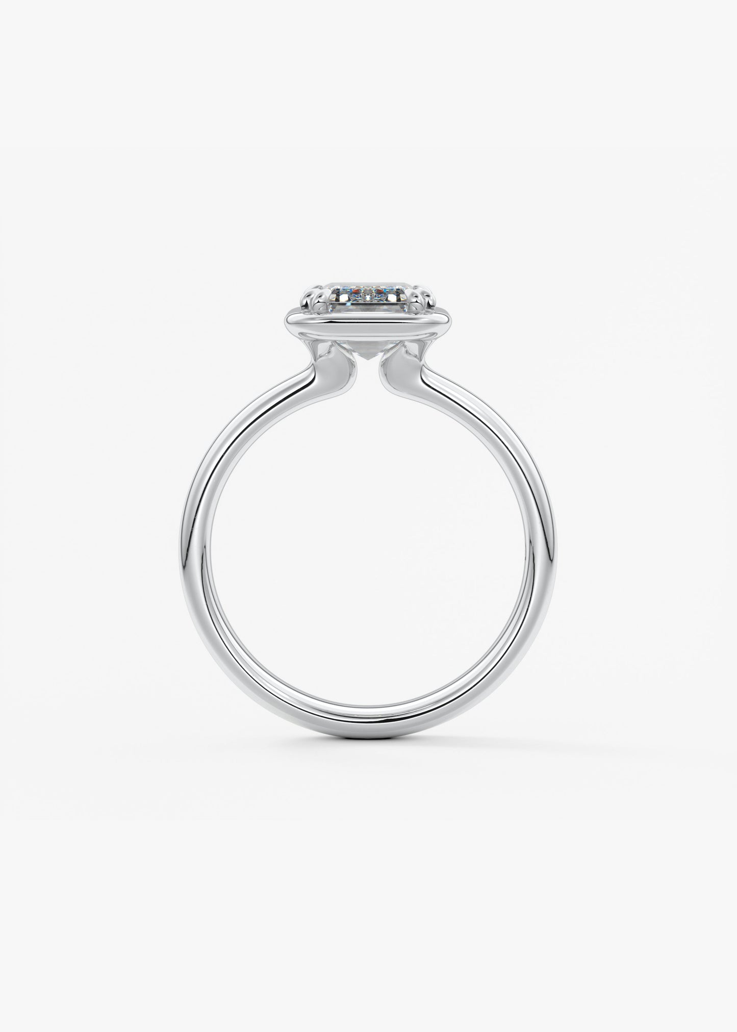 Oval Solitaire With Raised Basket Gallery Lab Grown Diamond Engagement Ring