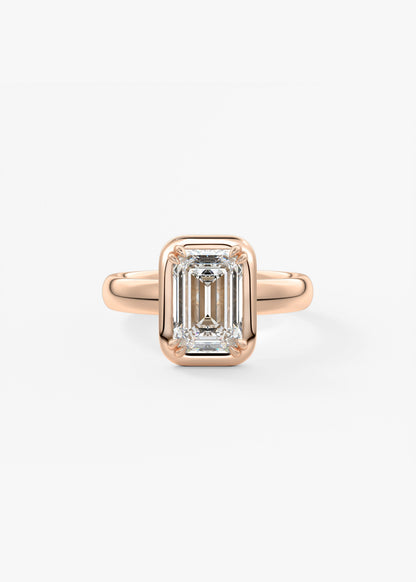 Oval Solitaire With Raised Basket Gallery Lab Grown Diamond Engagement Ring