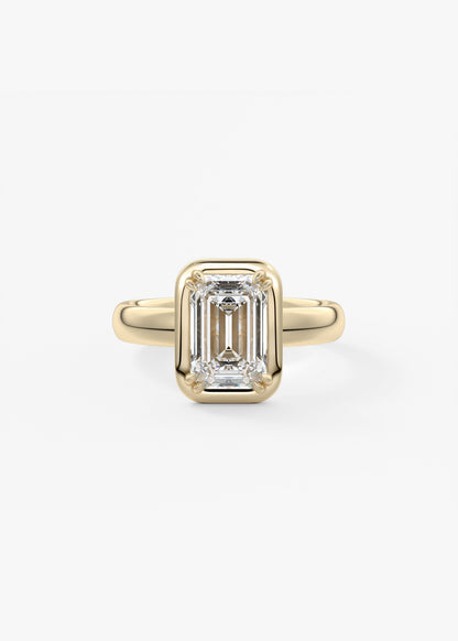 Oval Solitaire With Raised Basket Gallery Lab Grown Diamond Engagement Ring