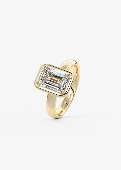 Oval Solitaire With Raised Basket Gallery Lab Grown Diamond Engagement Ring
