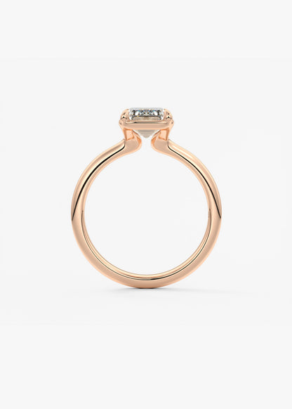 Oval Solitaire With Raised Basket Gallery Lab Grown Diamond Engagement Ring