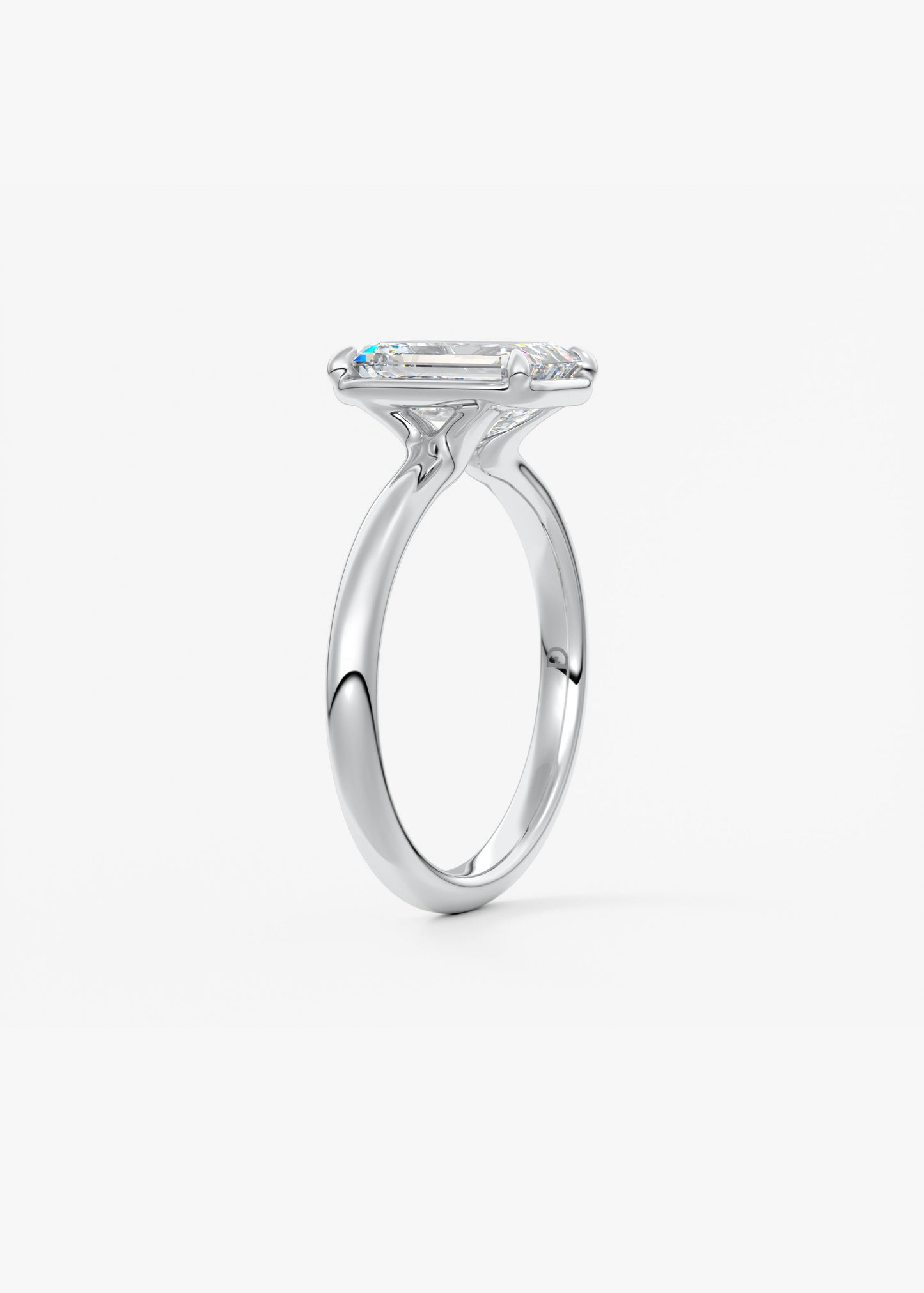 Oval Solitaire With Raised Basket Gallery Lab Grown Diamond Engagement Ring