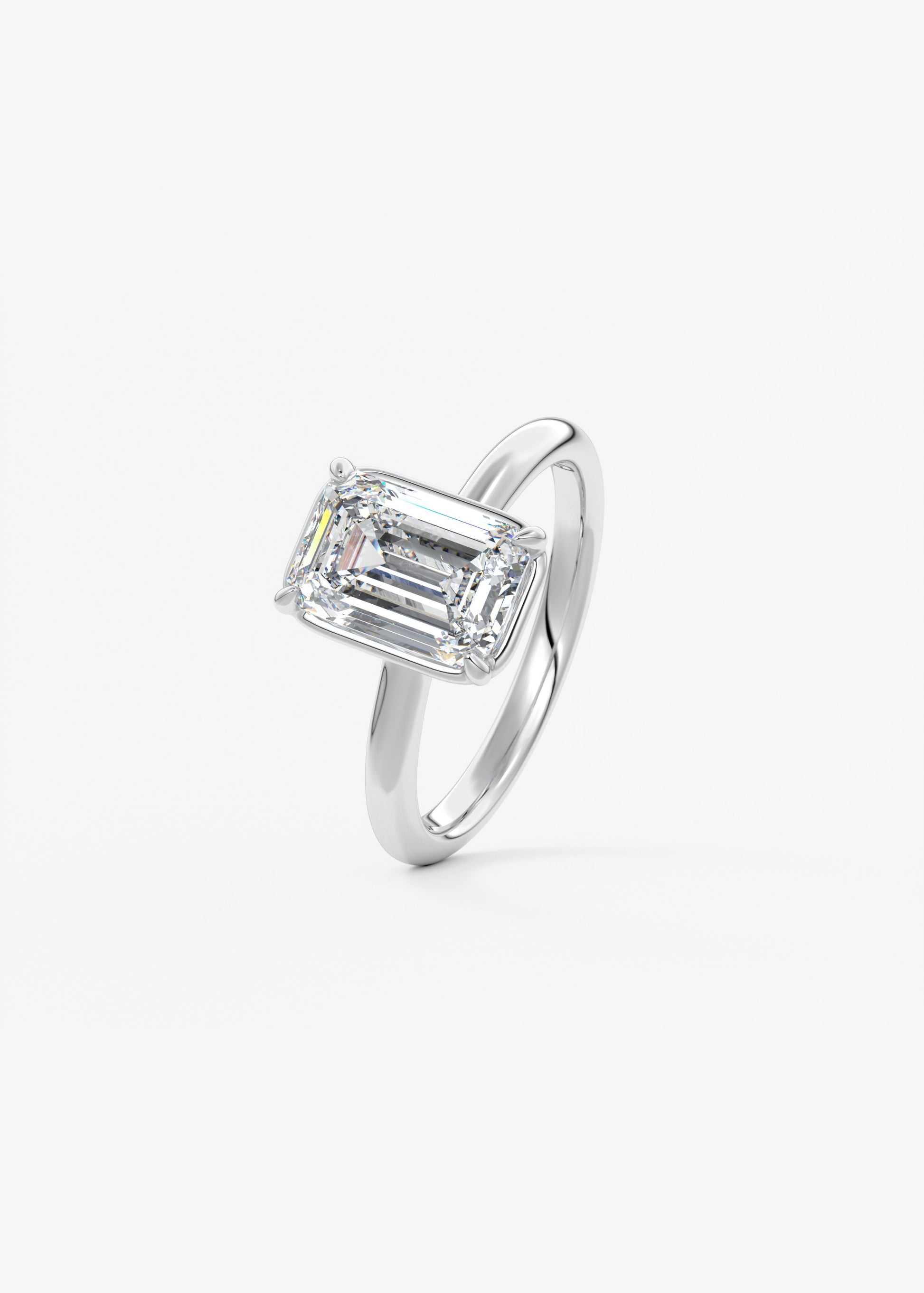 Oval Solitaire With Raised Basket Gallery Lab Grown Diamond Engagement Ring