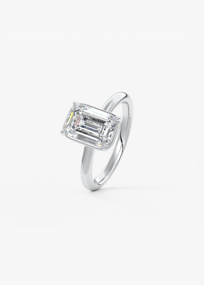 Oval Solitaire With Raised Basket Gallery Lab Grown Diamond Engagement Ring