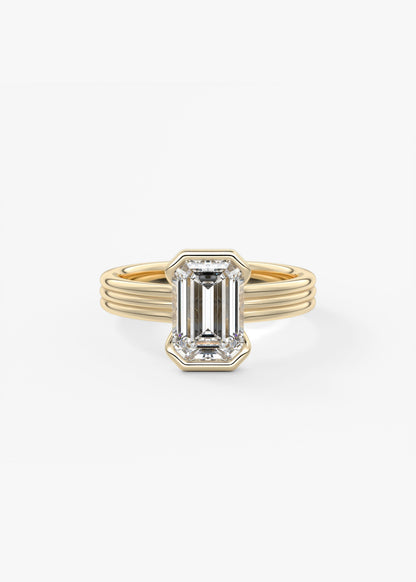 Oval Solitaire With Raised Basket Gallery Lab Grown Diamond Engagement Ring