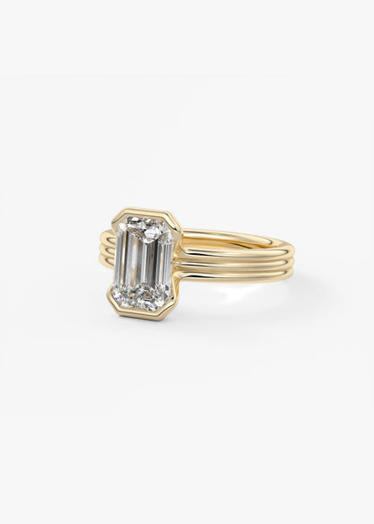 Oval Solitaire With Raised Basket Gallery Lab Grown Diamond Engagement Ring