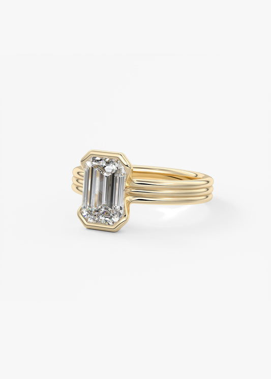 Oval Solitaire With Raised Basket Gallery Lab Grown Diamond Engagement Ring
