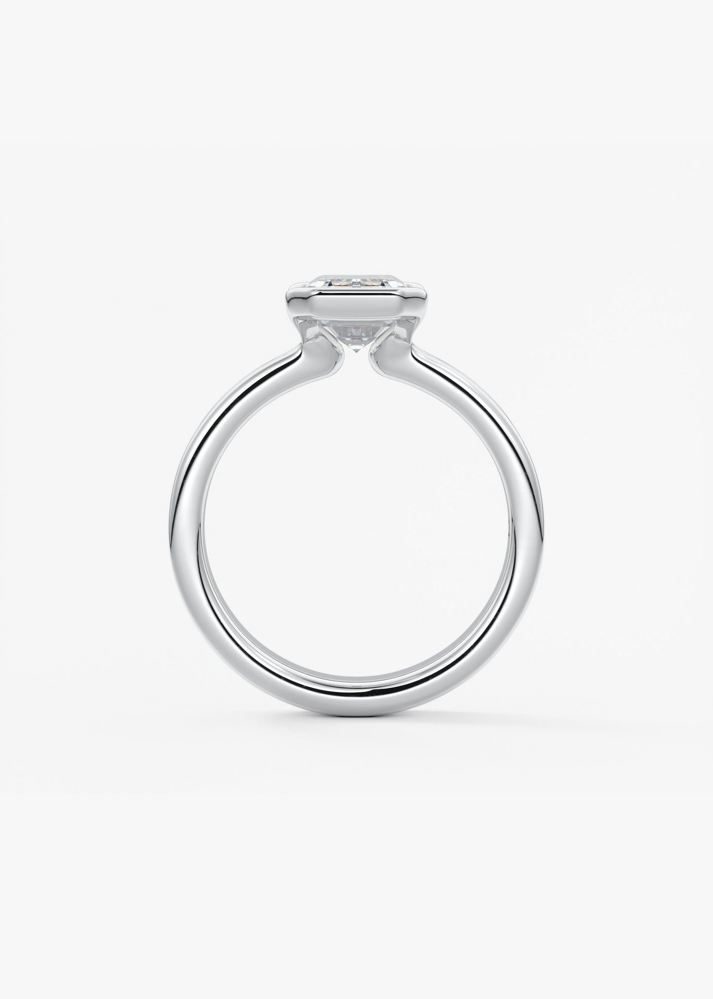 Oval Solitaire With Raised Basket Gallery Lab Grown Diamond Engagement Ring