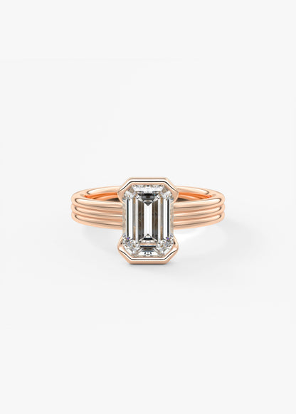 Oval Solitaire With Raised Basket Gallery Lab Grown Diamond Engagement Ring